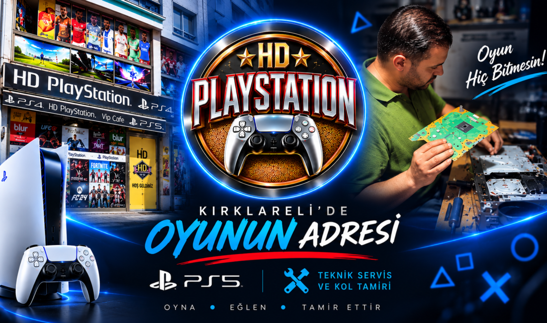 🎮 Kırklareli HD PlayStation Cafe & Servis 🎮 Kırklareli’de Oyunun ve PlayStation Teknik Servisinin Adresi: HD PlayStation