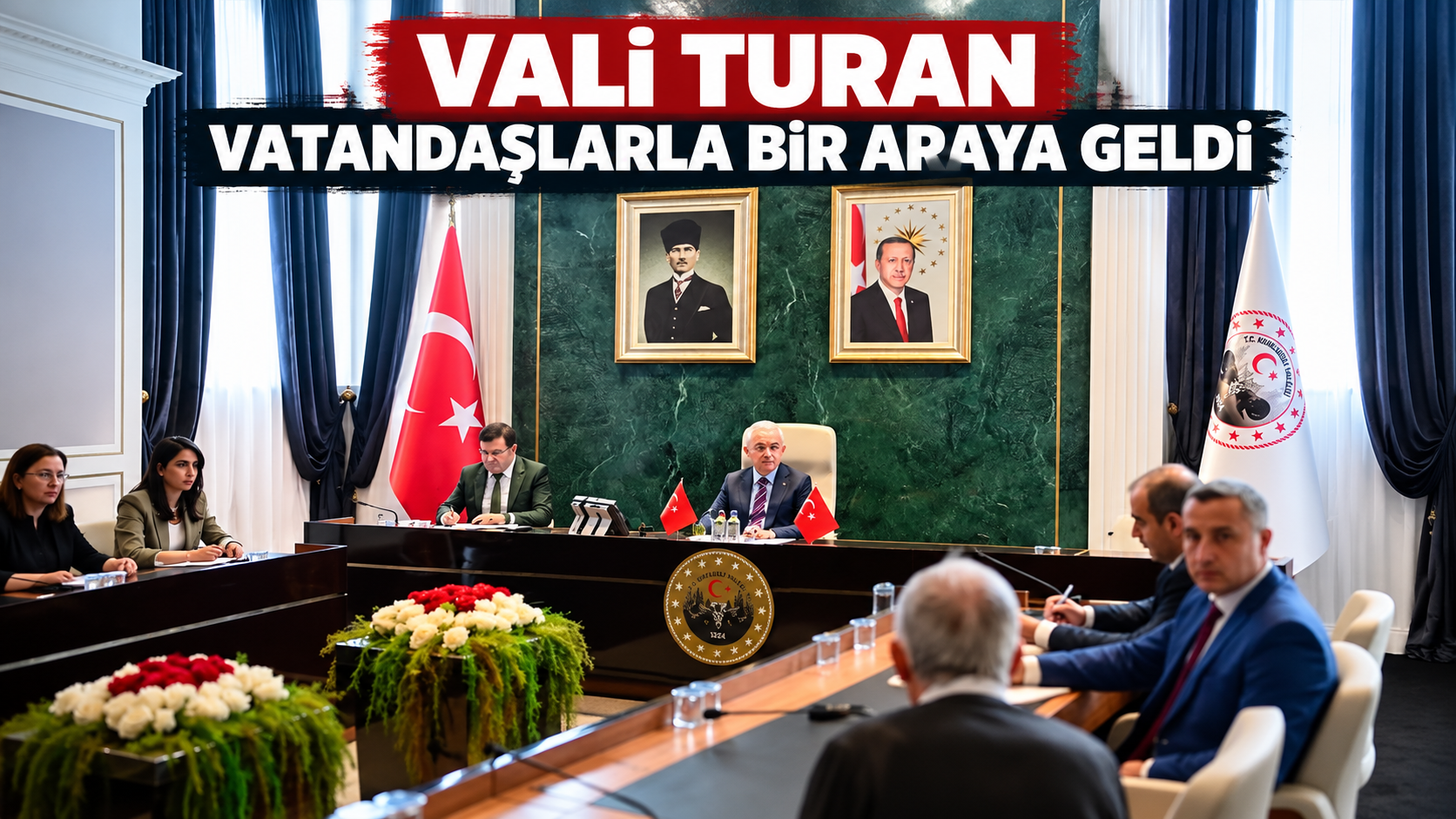 Kırklareli Valisi Uğur Turan, Valilik Atatürk Toplantı Salonu’nda düzenlenen halk